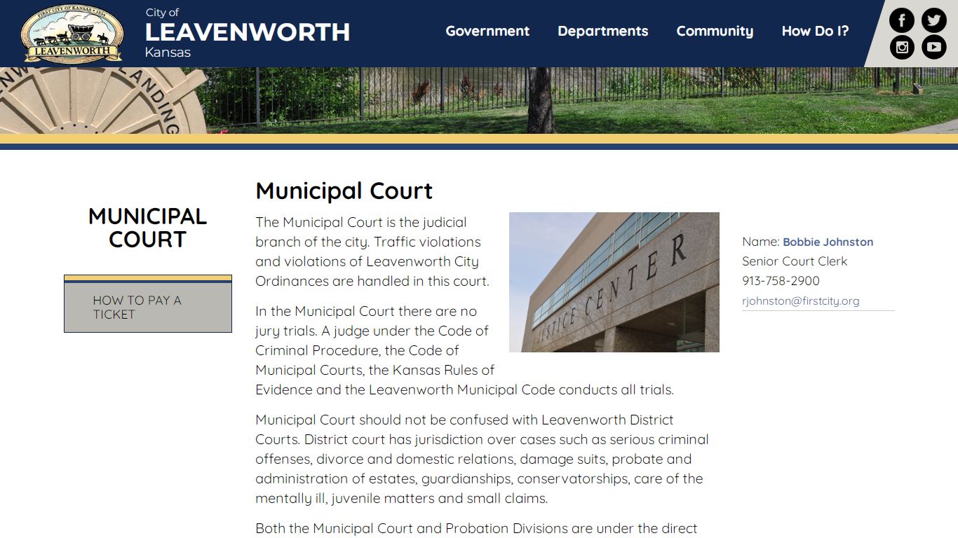 Municipal Court | Leavenworth, Kansas